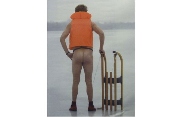 Nijdam slede op Affiche Cabaretier Bert Visscher