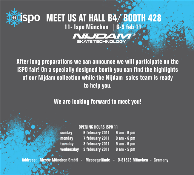 Nijdam team on the ISPO fair!