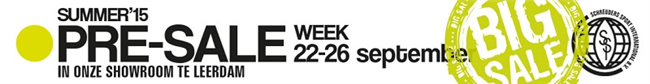 PRE-SALE WOCHE SUMMER 2015 vom 22-09-2014 bis 26-09-2014