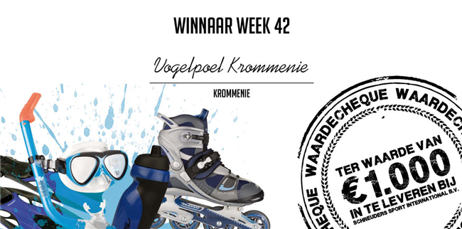 Winnaar PRE-SALE waardecheque week 42