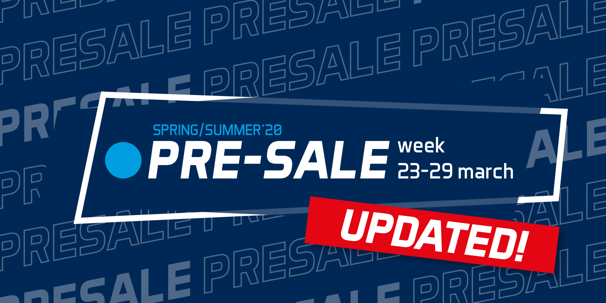pre sale update