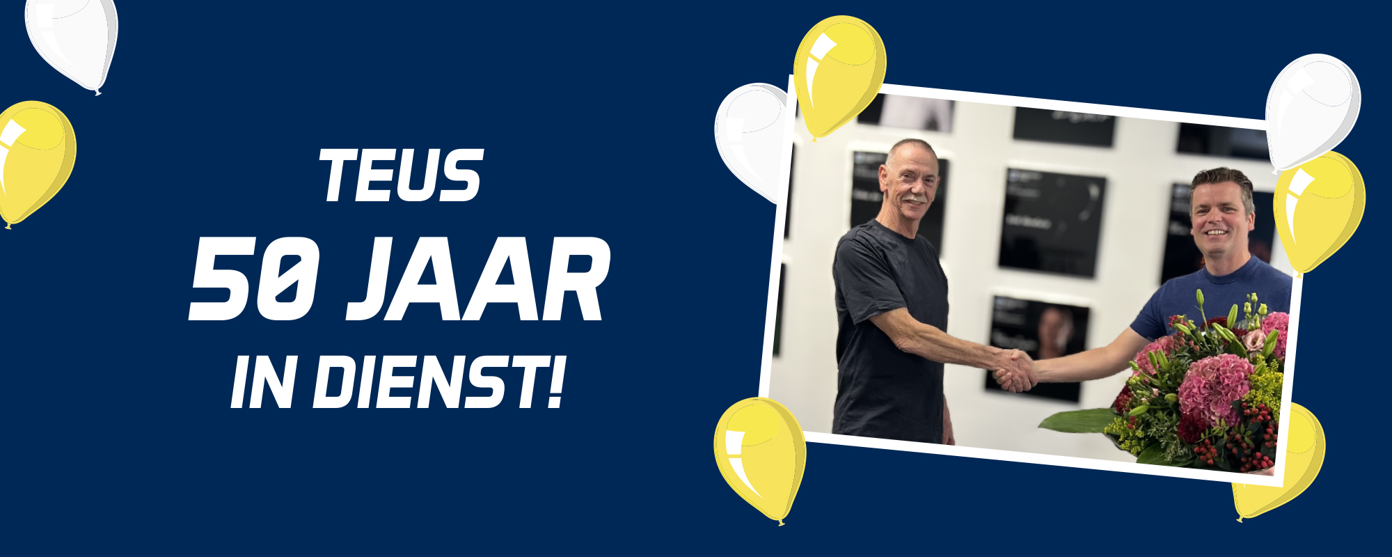 Teus is 50 jaar in dienst 